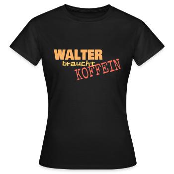 Walter - Frauen T-Shirt - Schwarz - Vorne - AI Model Female 172 dark (172cm)