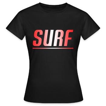 SURF SURFEUR SURFEUSE CADEAU SPORT SUISSE - T-shirt Femme - noir - Devant - AI Model Female 172 dark (172cm)