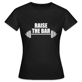 Élever la barre Citation de Barbell - T-shirt Femme - noir - Devant - AI Model Female 172 dark (172cm)