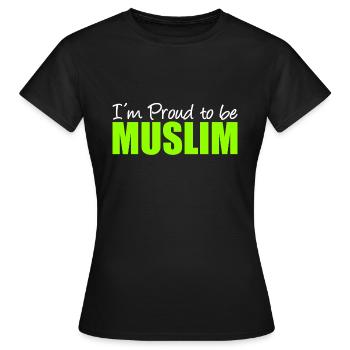 I´m Proud to be Muslim - Moslem - Muslime - Islam - Women's T-Shirt - black - Front - AI Model Female 172 dark (172cm)