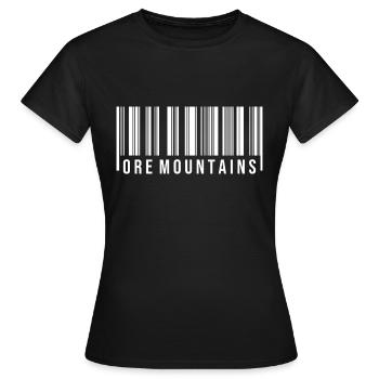 Montagnes Métallifères Erzgebirge Code de numérisation - T-shirt Femme - noir - Devant - AI Model Female 172 dark (172cm)