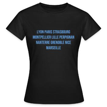 Typisches französisches Souvenir - Frauen T-Shirt - Schwarz - Vorne - AI Model Female 172 dark (172cm)