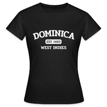 Dominica - Roseau - Caribbean - West Indies - Women's T-Shirt - black - Front - AI Model Female 172 dark (172cm)