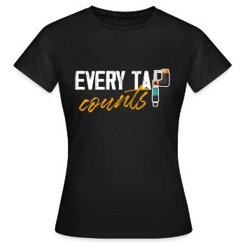 Chaque clic compte à commande numérique par ordinateur - T-shirt Femme - noir - Devant - AI Model Female 172 dark (172cm)