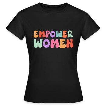 Empower Women - Women's T-Shirt - black - Front - AI Model Female 172 dark (172cm)
