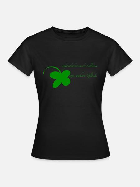 Zufriedenheit - Frauen T-Shirt - Schwarz