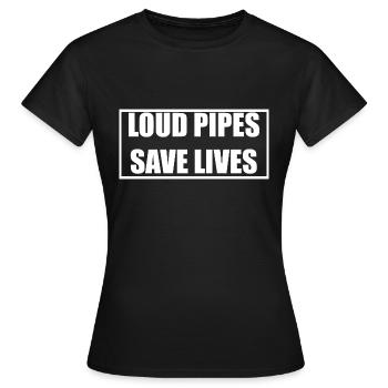 DES TUYAUX BRUYANTS SAUVENT DES VIES - T-shirt Femme - noir - Devant - AI Model Female 172 dark (172cm)