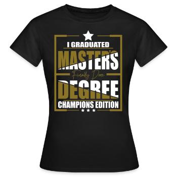 Maîtrise - T-shirt Femme - noir - Devant - AI Model Female 172 dark (172cm)