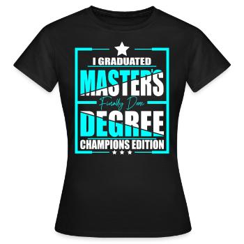 Maîtrise - T-shirt Femme - noir - Devant - AI Model Female 172 dark (172cm)