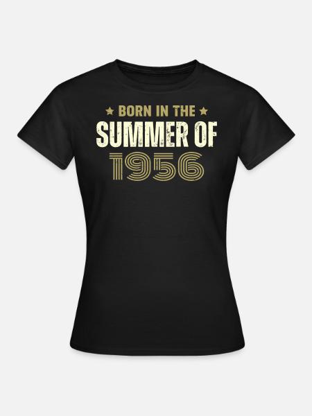 Millésime 1956 Cadeau D'anniversaire 1956 Vintage - T-shirt dam - svart