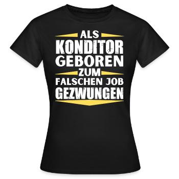 Le chef pâtissier s’est trompé de poste - T-shirt Femme - noir - Devant - AI Model Female 172 dark (172cm)