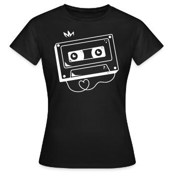 Audio Kassette analog - Frauen T-Shirt - Schwarz - Vorne - AI Model Female 172 dark (172cm)