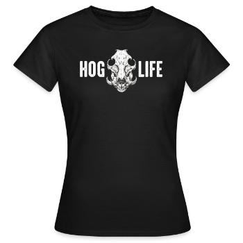 HOG LIFE Hog Hunter Javelina Hunting Wild Boar Pig - Women's T-Shirt - black - Front - AI Model Female 172 dark (172cm)