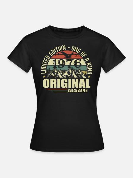 Original 1976 Vintage Retro Jahrgang 1976 geboren - Frauen T-Shirt - Schwarz