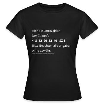 Pay lottery - Women's T-Shirt - black - Front - AI Model Female 172 dark (172cm)