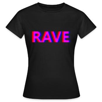 Rave - Frauen T-Shirt - Schwarz - Vorne - AI Model Female 172 dark (172cm)