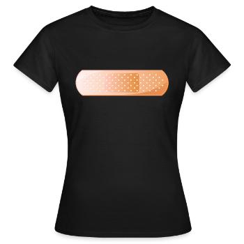 pansement pensement - T-shirt Femme - noir - Devant - AI Model Female 172 dark (172cm)