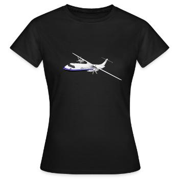 Jet d’affaires, avion commercial - T-shirt Femme - noir - Devant - AI Model Female 172 dark (172cm)
