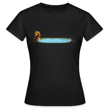 Safari Zoo Animal Safari Zoo - T-shirt Femme - noir - Devant - AI Model Female 172 dark (172cm)