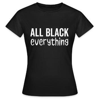 Tout Noir Tout - T-shirt Femme - noir - Devant - AI Model Female 172 dark (172cm)