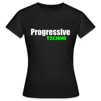 Progressive techno - Women's T-Shirt - black - Front - AI Model Female 172 dark (172cm)