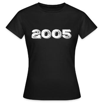 Geburtstagsgeschenk 2005 - 2005 - Frauen T-Shirt - Schwarz - Vorne - AI Model Female 172 dark (172cm)