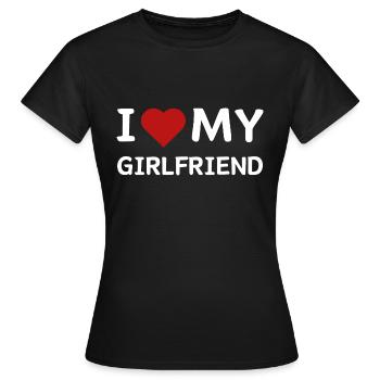 J’aime ma copine - T-shirt Femme - noir - Devant - AI Model Female 172 dark (172cm)