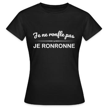 I don't snore. I purr - Women's T-Shirt - black - Front - AI Model Female 172 dark (172cm)