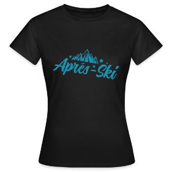 Après-ski - T-shirt Femme - noir - Devant - AI Model Female 172 dark (172cm)