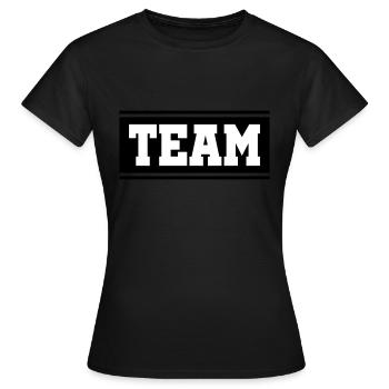 Team Mannschaft - Frauen T-Shirt - Schwarz - Vorne - AI Model Female 172 dark (172cm)