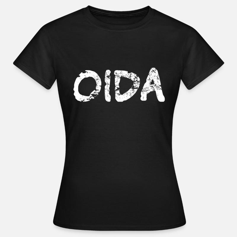 Oida Austrian Bavarian saying Meme - Women's T-Shirt - black