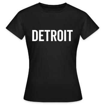 Detroit - T-shirt Femme - noir - Devant - AI Model Female 172 dark (172cm)