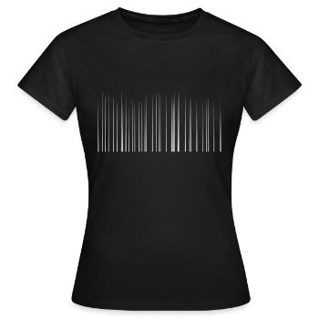 linien zacken - Frauen T-Shirt - Schwarz - Vorne - AI Model Female 172 dark (172cm)