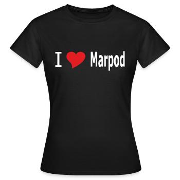 I love Marpod - Frauen T-Shirt - Schwarz - Vorne - AI Model Female 172 dark (172cm)