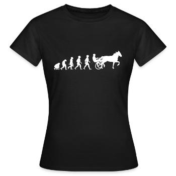 Evolution trot racing chevaux de course de chevaux - T-shirt Femme - noir - Devant - AI Model Female 172 dark (172cm)