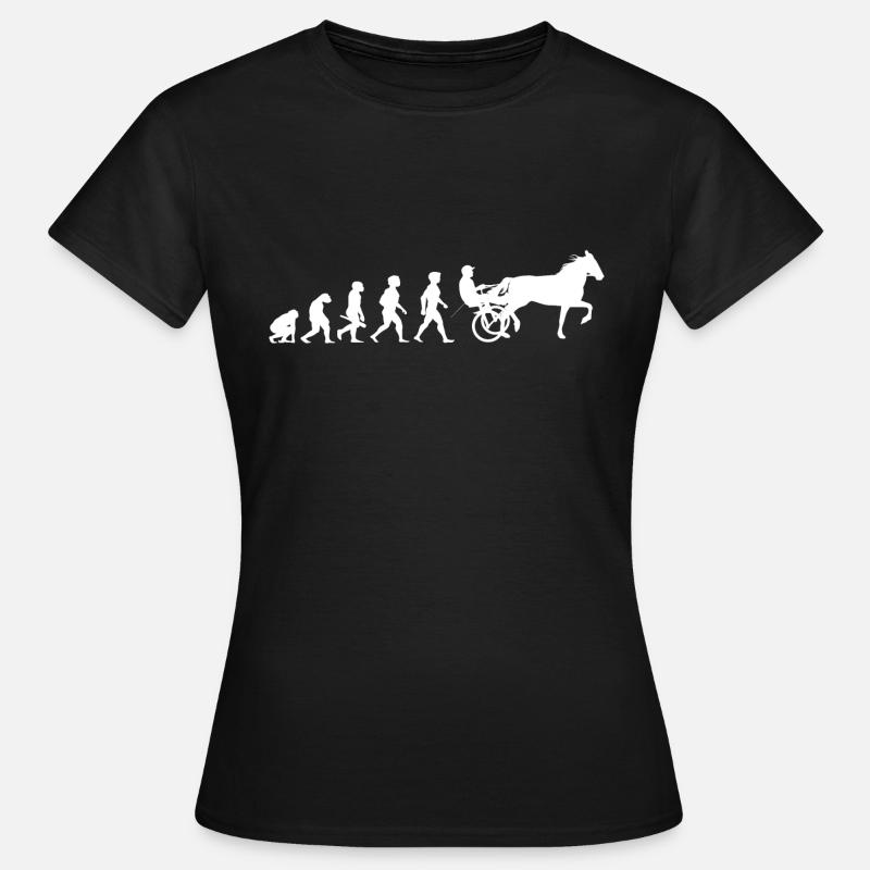 Evolution trot racing horse racing horses - Women's T-Shirt - black