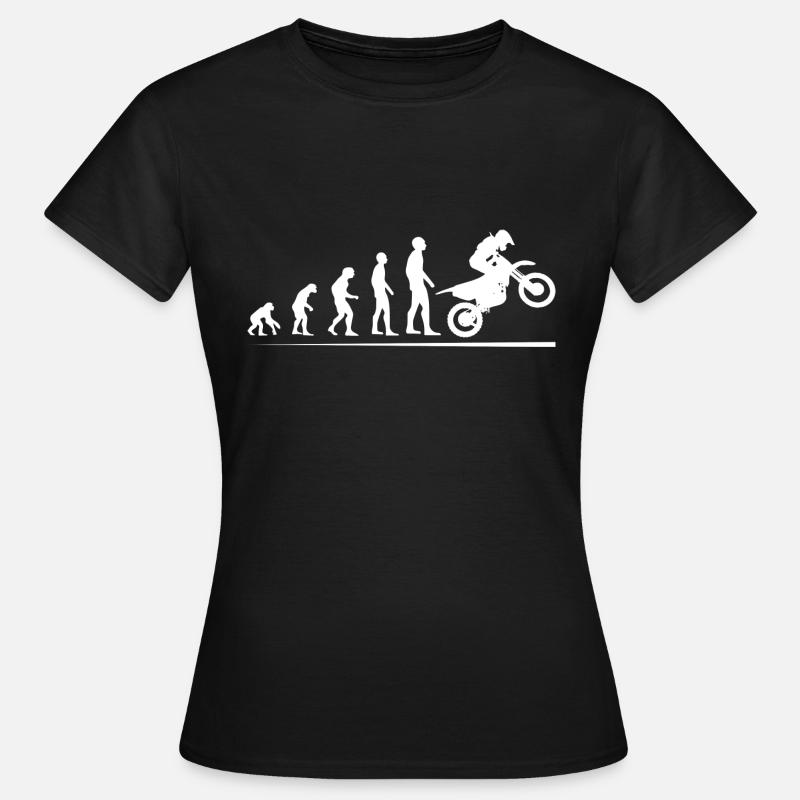Motocross Evolution blanc - T-shirt Femme - noir