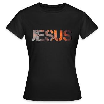 Jesus, Jesus name - Women's T-Shirt - black - Front - AI Model Female 172 dark (172cm)