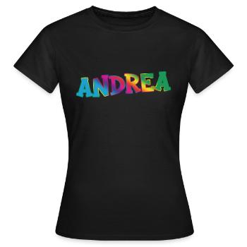 Andrea - T-shirt Femme - noir - Devant - AI Model Female 172 dark (172cm)
