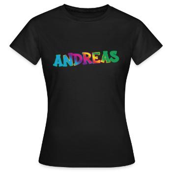 Andreas - Frauen T-Shirt - Schwarz - Vorne - AI Model Female 172 dark (172cm)
