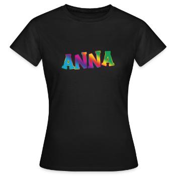 Anna - T-shirt Femme - noir - Devant - AI Model Female 172 dark (172cm)