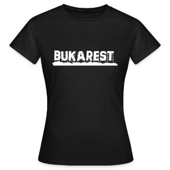 Bukarest - Frauen T-Shirt - Schwarz - Vorne - AI Model Female 172 dark (172cm)