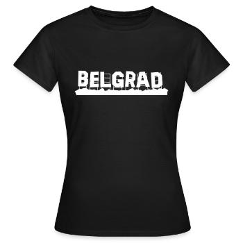 Belgrade - T-shirt Femme - noir - Devant - AI Model Female 172 dark (172cm)