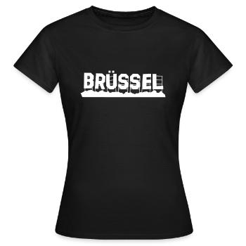 Brussels - Women's T-Shirt - black - Front - AI Model Female 172 dark (172cm)