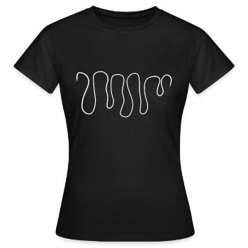 curve line curved curvy - Women's T-Shirt - black - Front - AI Model Female 172 dark (172cm)