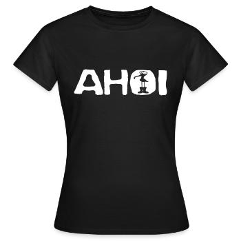 Ahoi Möwe Schiff Meer maritim Möwe lustig - Frauen T-Shirt - Schwarz - Vorne - AI Model Female 172 dark (172cm)