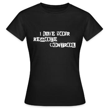 Remote Control TV Night Ransom Note - Frauen T-Shirt - Schwarz - Vorne - AI Model Female 172 dark (172cm)