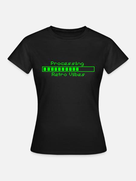 Ladebildschirm - Retro Gaming Design - Frauen T-Shirt - Schwarz