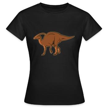 Parasaurus herbivore dinosaur primeval dinosaur - Women's T-Shirt - black - Front - AI Model Female 172 dark (172cm)