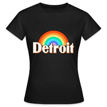 Detroit - T-shirt Femme - noir - Devant - AI Model Female 172 dark (172cm)